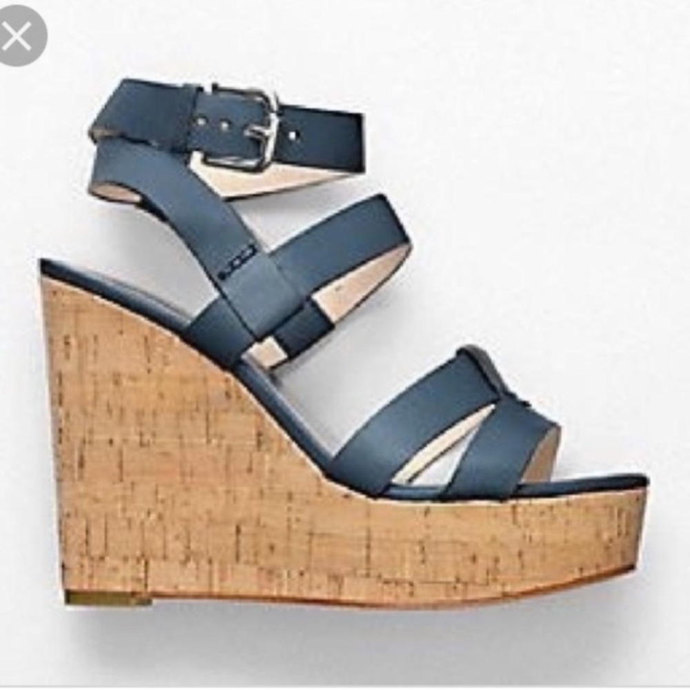 COACH WEDGE "CHARLA" Platform strappy wedges.